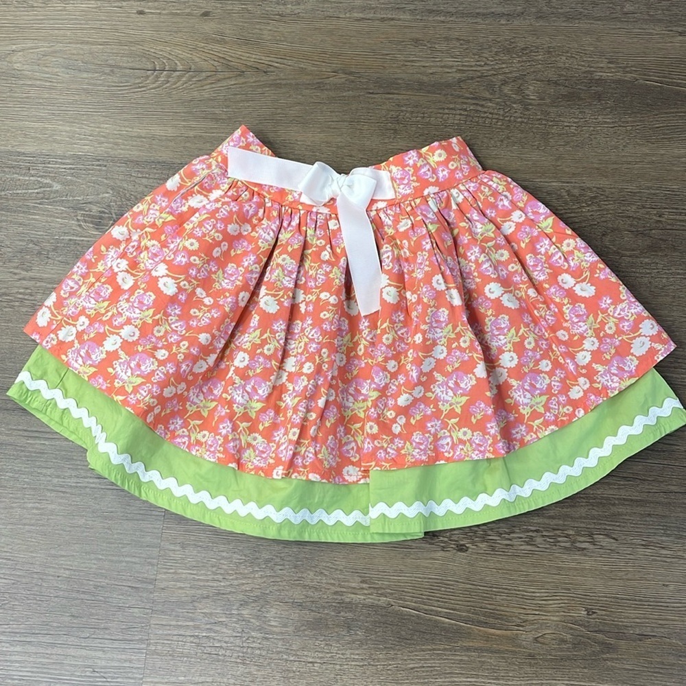 Girl's Matilda Jane Valencia Skirt Hello Lovely Girls Orange Floral Size 2